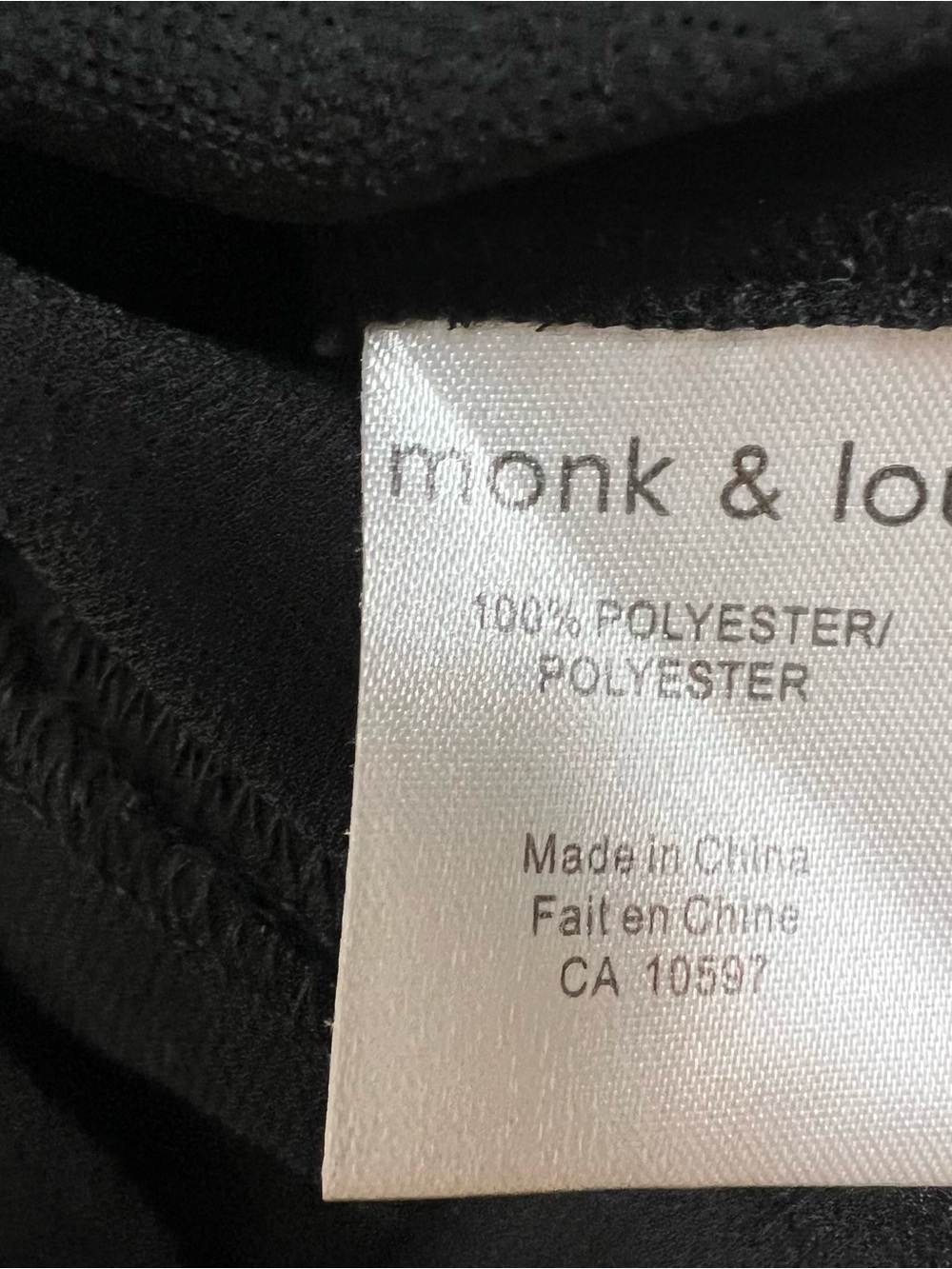 Monk & Lou Black Faux-Wrap Sleeveless Chiffon Blouse - Size Small (GUC) - Picture 5 of 7